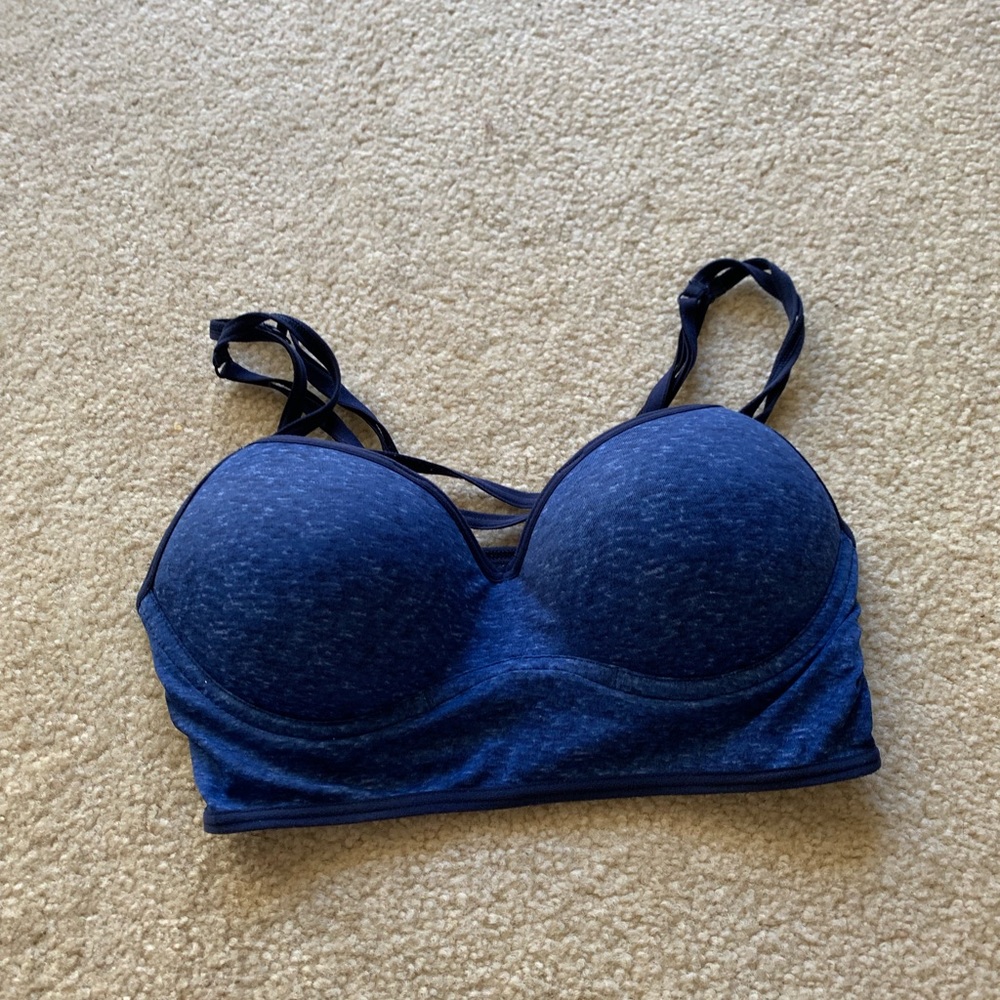 Pink Crossed push-up bralette